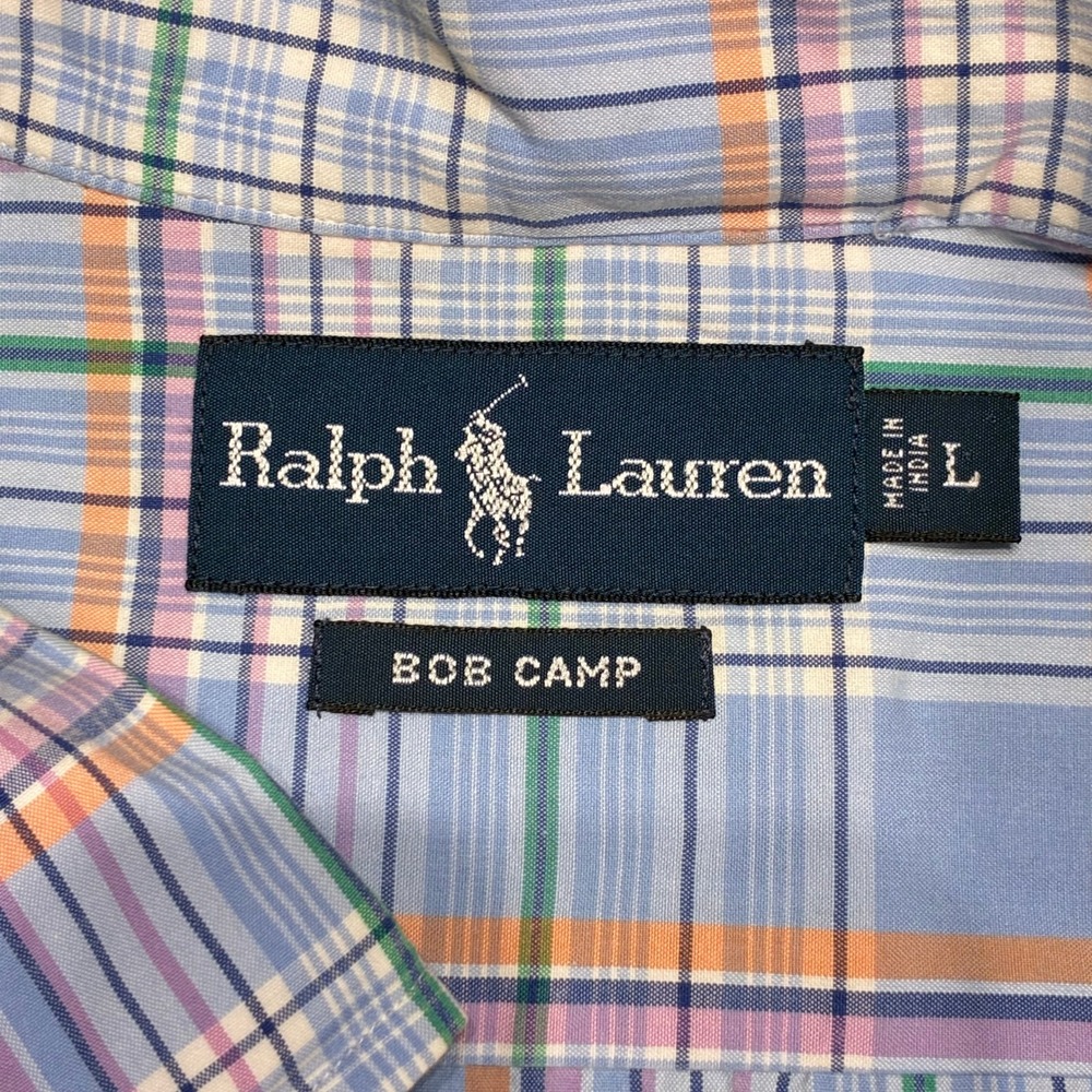 Ralph Lauren Bob Camp Dress Shirt Mens Large Plaid Short Sleeve Button Down - Picture 4 of 9